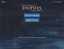 Tablet Screenshot of dupuisfuneralhome.ca